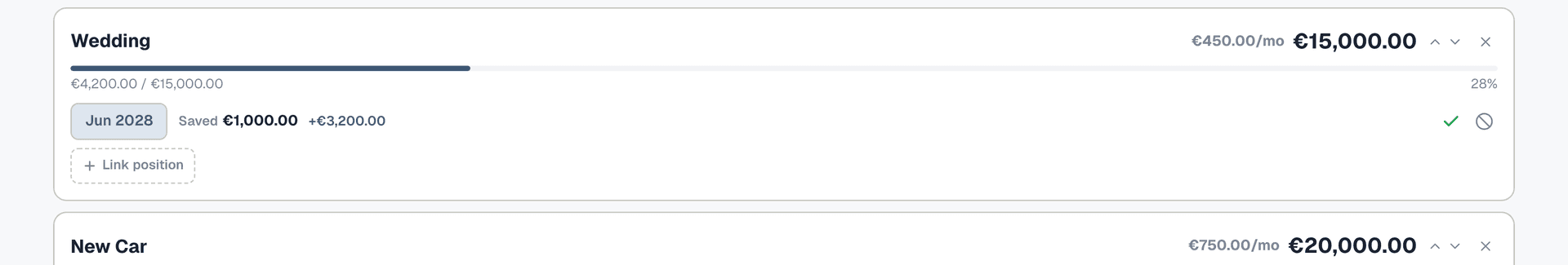 Step 2: Enter what you've already saved